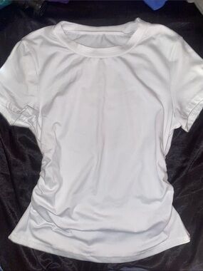 Women's White Short-Sleeve Crewneck Tee